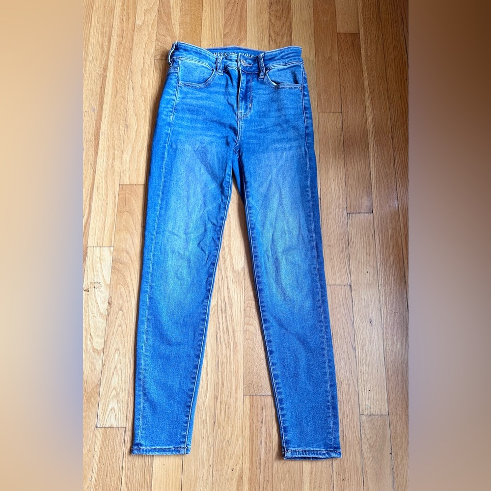 American Eagle High Waist Straight Leg Jeans